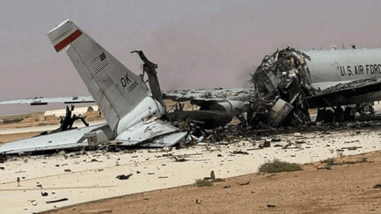 iran strikes us airbase saudi arabia E-3 Sentry plane destroyed