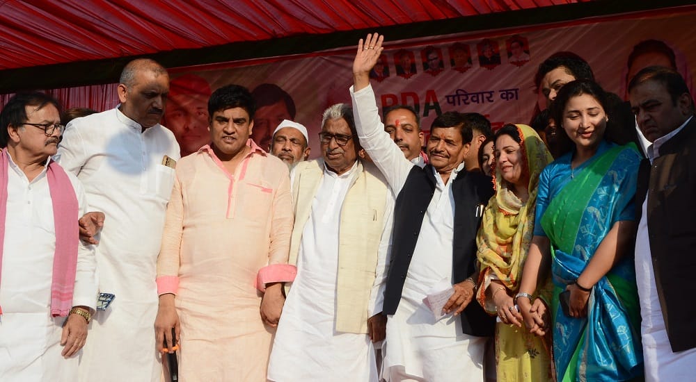 Kanpur Battle Bugle for 2027 Elections at Holi-Eid Milan Gathering Shivpal and Mata Prasad Pandey