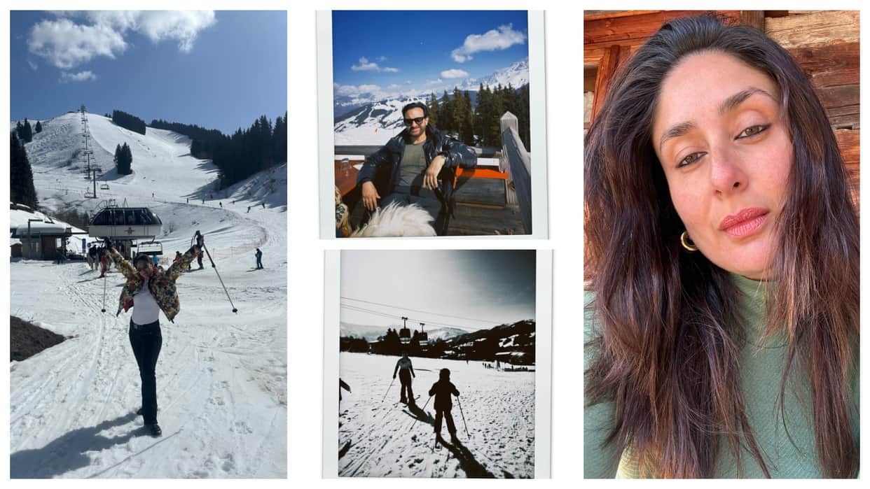 kareena kapoor share March photos Started with snow ended snacks with saif taimur jeh