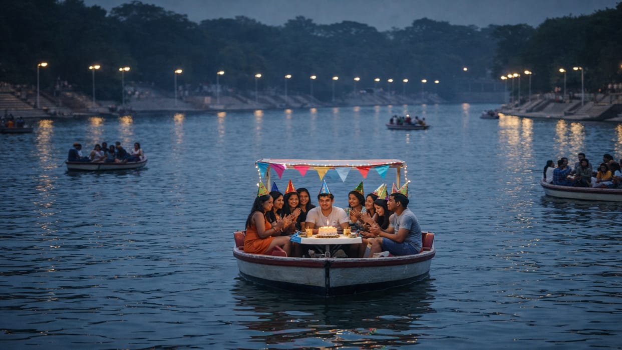 Celebrate birthdays and anniversaries on boats in the Sangam city