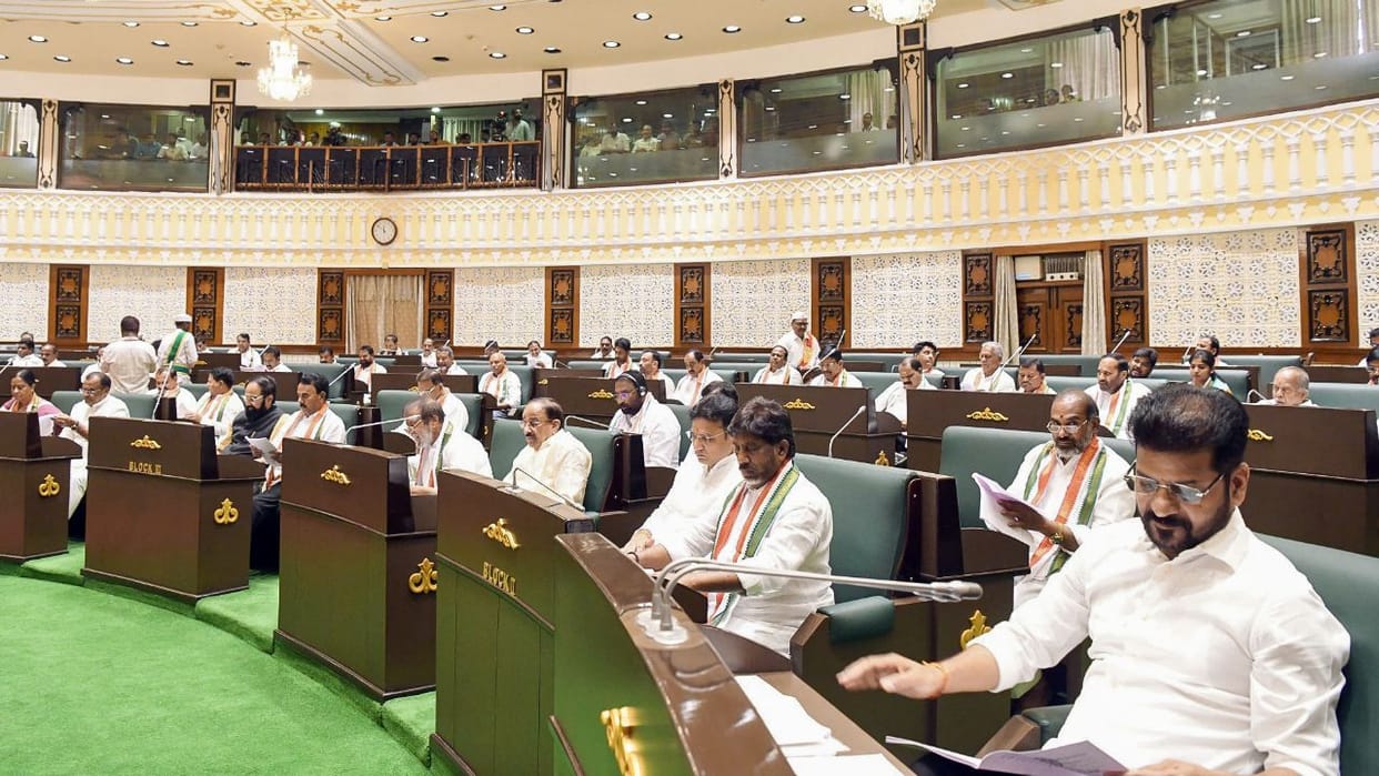 telangana assembly 24 brs mlas suspended illegal mining row