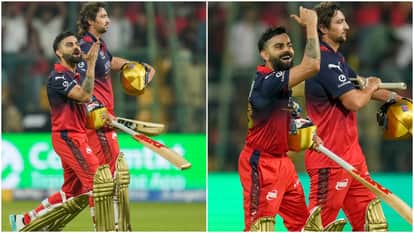 IPL 2026 RCB vs SRH: Virat Kohlis romantic gesture after Victory Blows a Flying Kiss to Anushka sharma