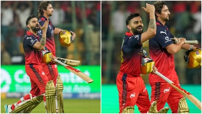 IPL 2026 RCB vs SRH: Virat Kohlis romantic gesture after Victory Blows a Flying Kiss to Anushka sharma