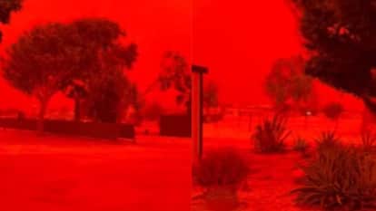 Weird News red sky australia cyclone narelle dust storm apocalyptic scene