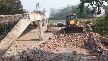 mosque built 12 years ago was demolished using bulldozer In Sitapur police remained deployed