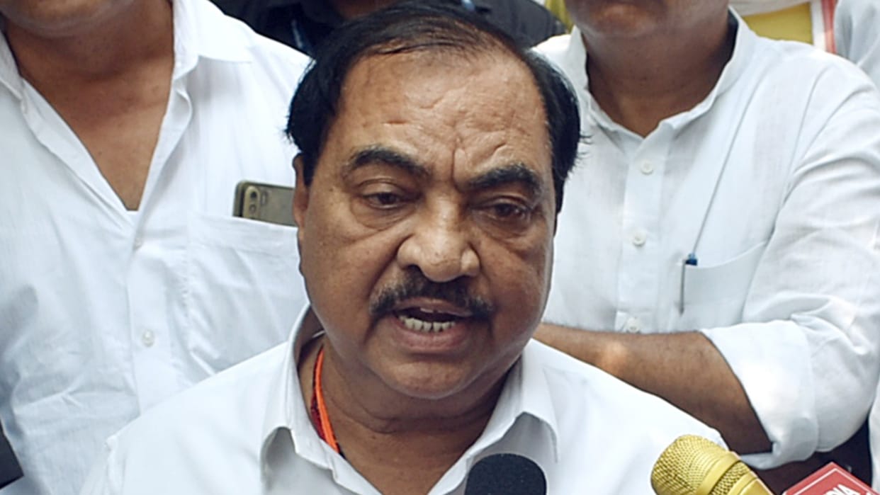 NCP SP leader Eknath Khadse his daughter booked for cheating forgery SC ST Act over Jalgaon land deal