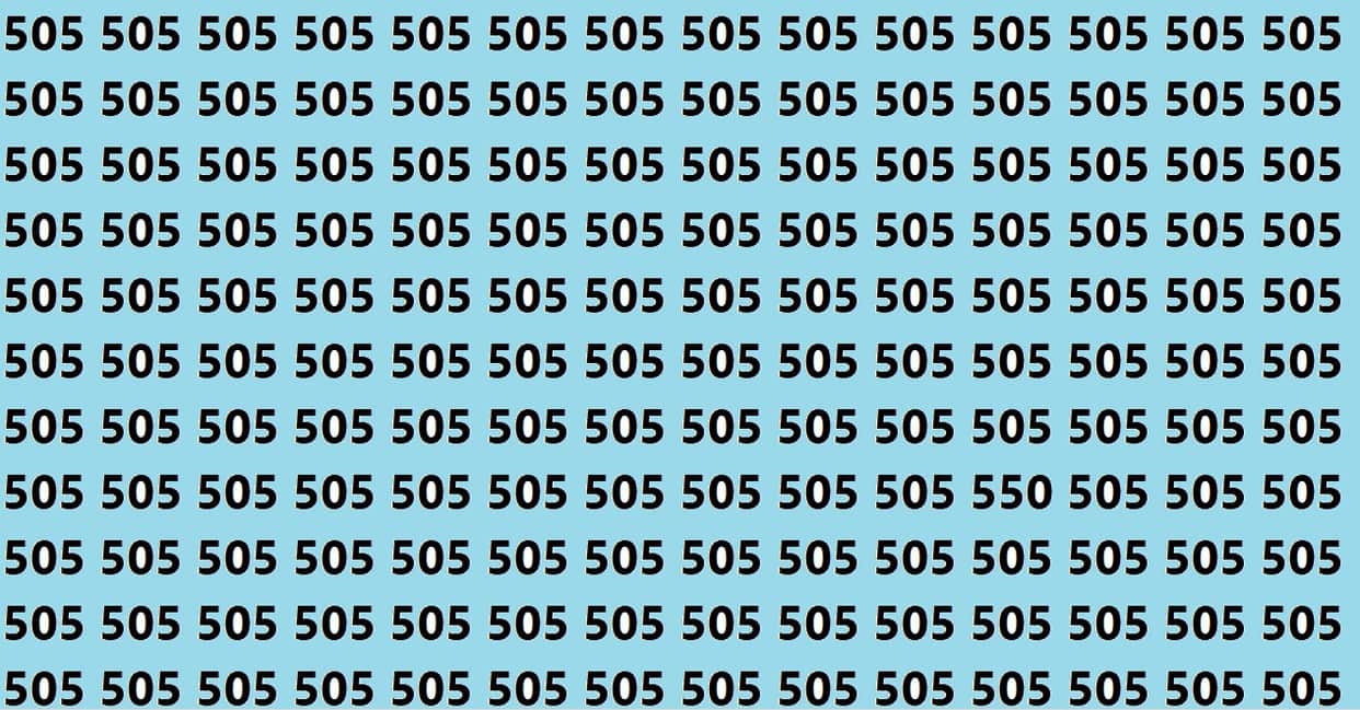 Brain Teaser Game Can You Find Hidden 550 In 12 Second Look At This Optical Illusion Image