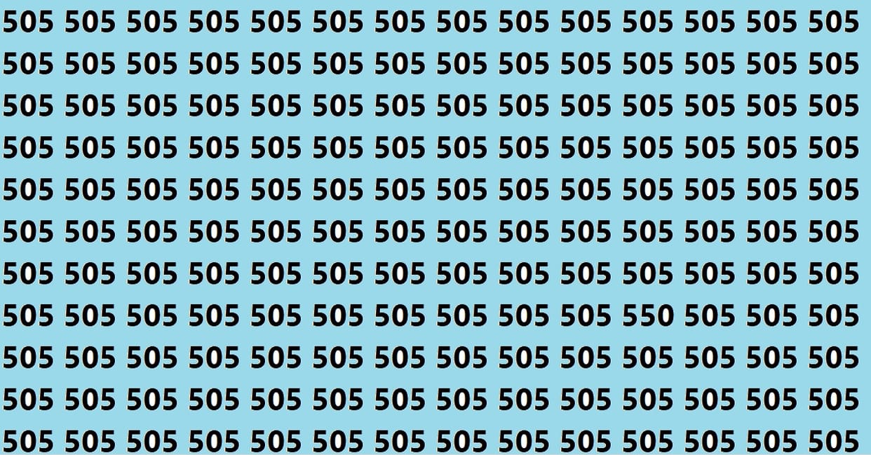 Brain Teaser Game Can You Find Hidden 550 In 12 Second Look At This Optical Illusion Image