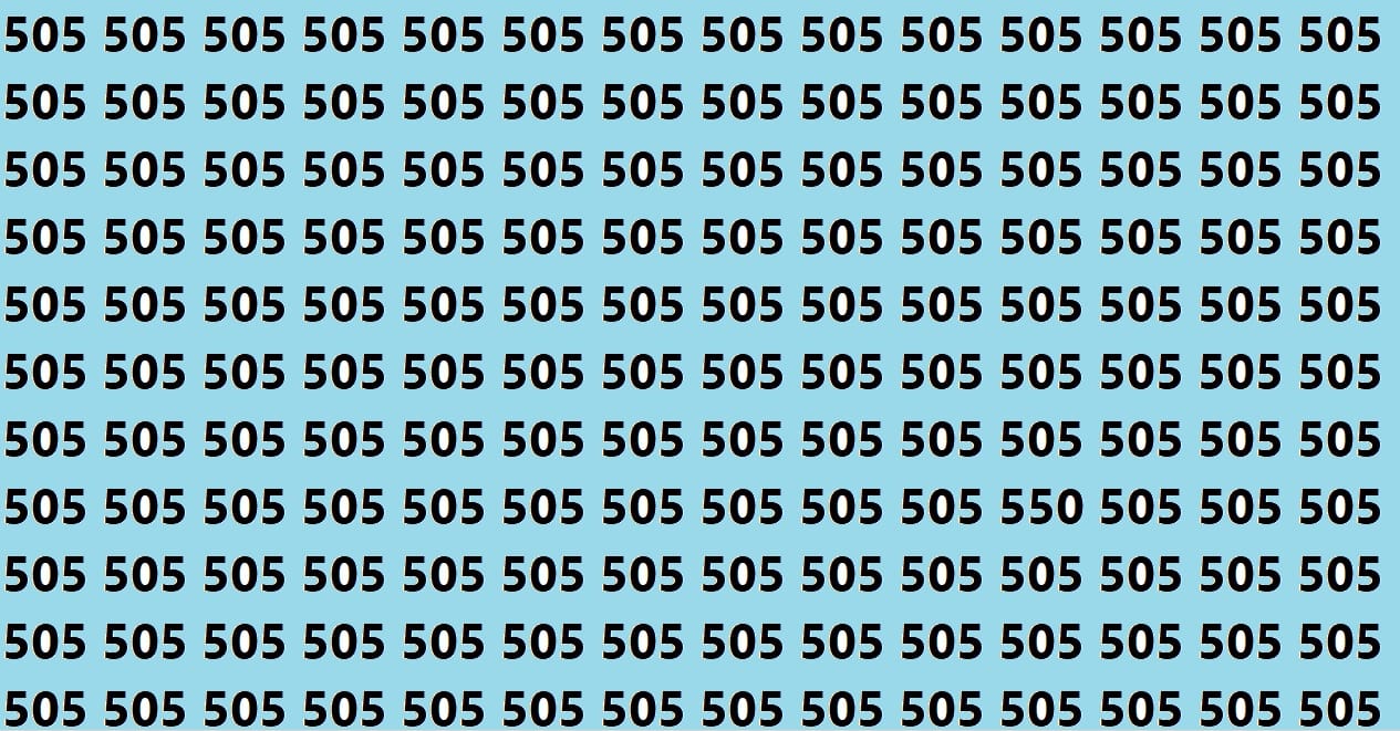 Brain Teaser Game Can You Find Hidden 550 In 12 Second Look At This Optical Illusion Image