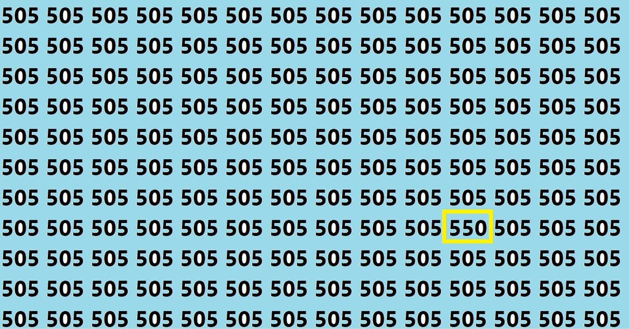 Brain Teaser Game Can You Find Hidden 550 In 12 Second Look At This Optical Illusion Image