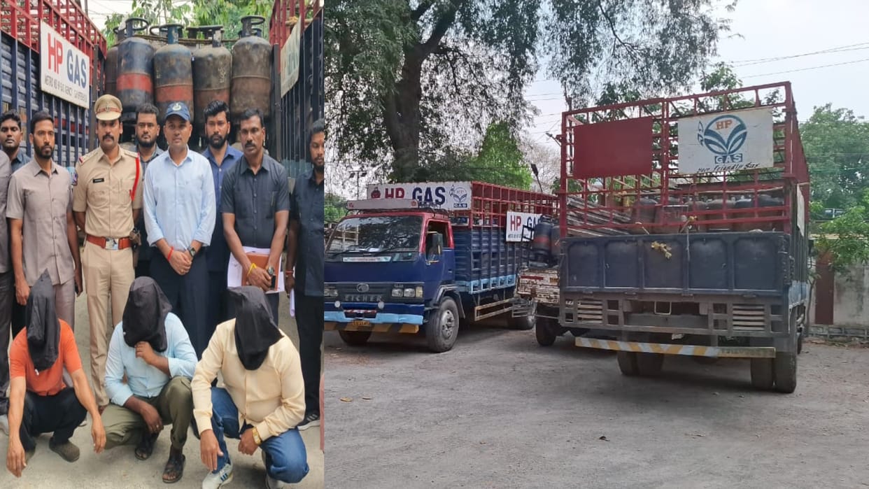 414 LPG cylinders dumped in Hyderabad graveyard seized