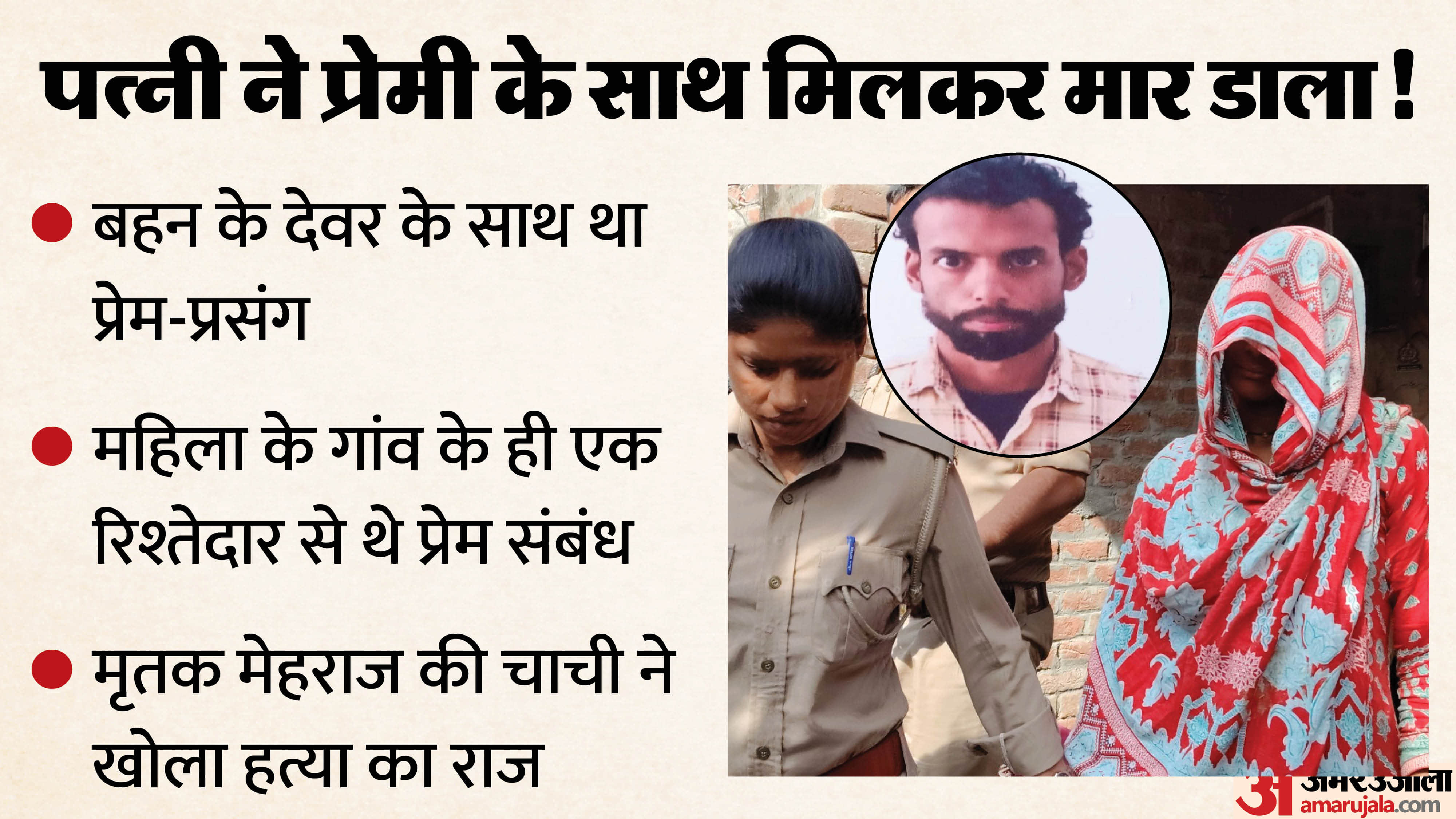 पत्नी ने प्रेमी के साथ मिलकर पति को मार डाला