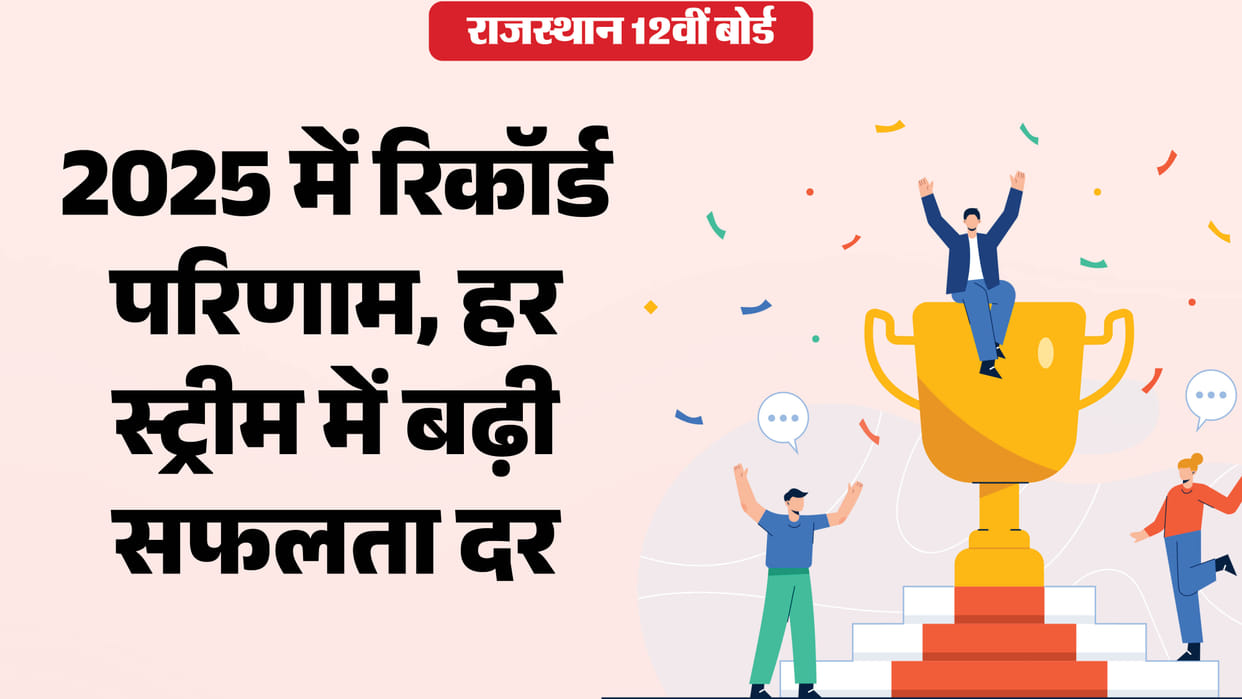 RBSE 12th Result Previous Years Performance Stream-wise Pass Percentage Check Graphics