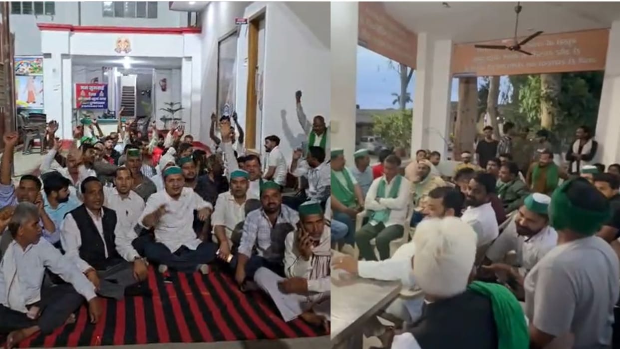 BKU workers protest in Bulandshahr and Hapur against the arrest of Rakesh Tikait