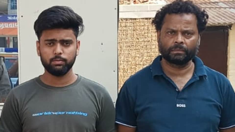 पुलिस की गिरफ्त में आरोपी