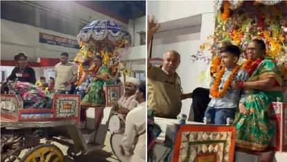 Inspector s farewell was like a groom s wedding procession in bulandshahar