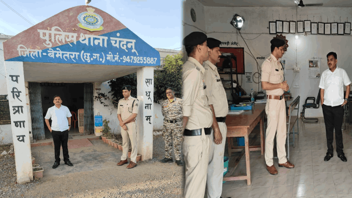 DIG Ramkrishna Sahu conducted surprise inspection Chandanu Police Station today