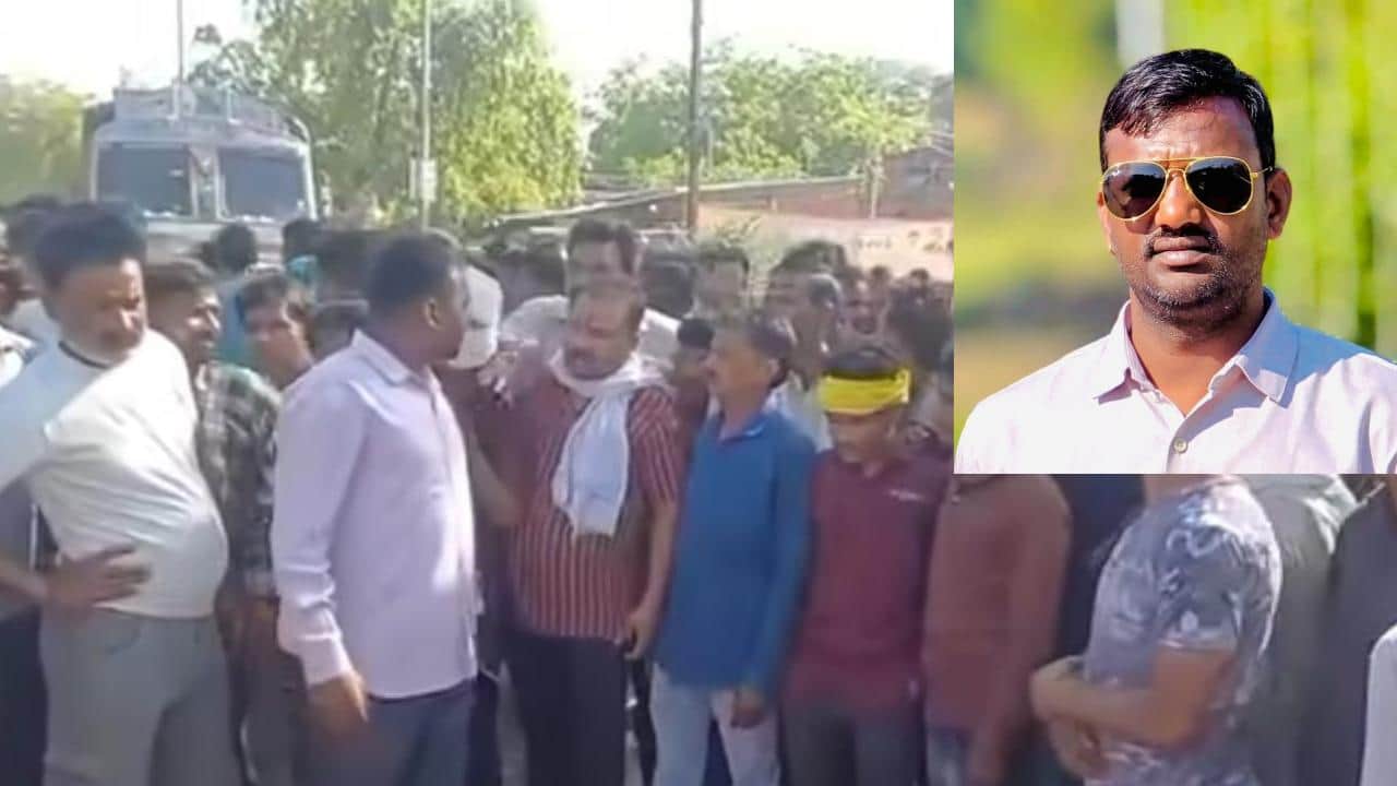 घटना के बाद जुटी भीड़ व मृतक पार्षद कल्लू कुशवाहा की फाइल फोटो।