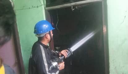 Three people, including a mother and son, were injured when a cooking gas cylinder exploded in Rudrapur