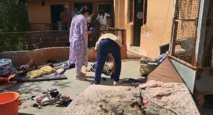 आग से महिला की मौत, पति-बच्ची झुलसे