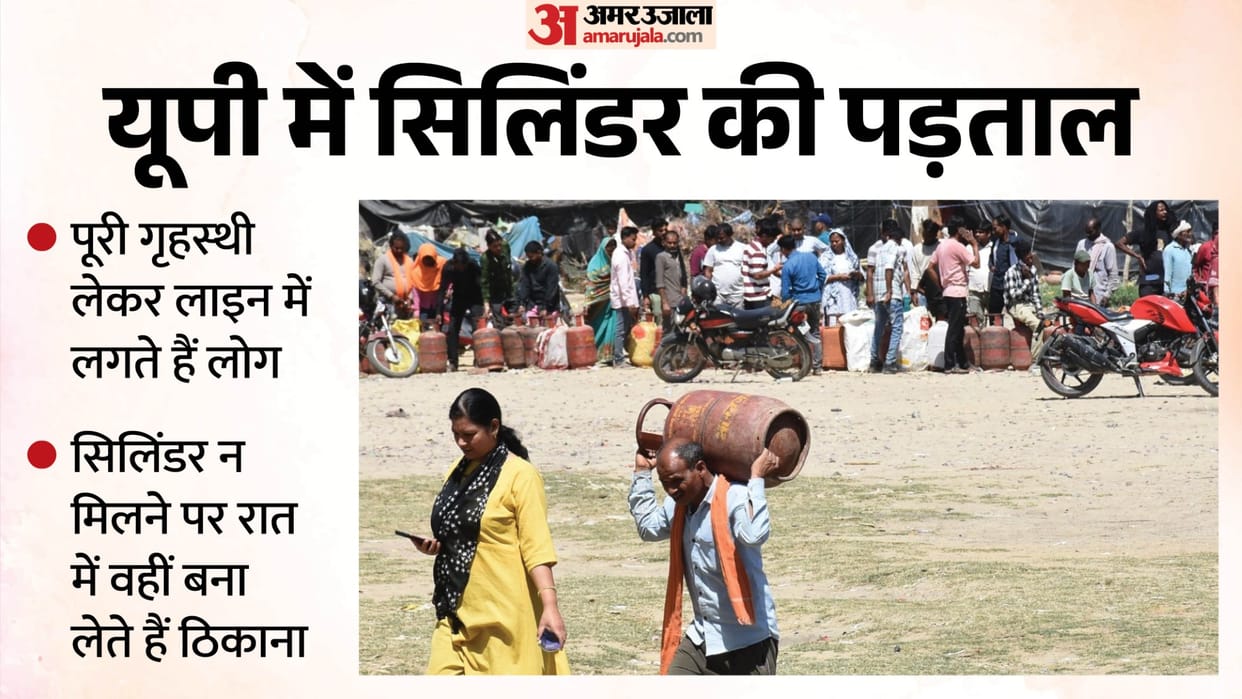 Uttar Pradesh: Severe cylinder shortage in the capital Lucknow, dozens of filled cylinders found during a rai
