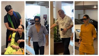 bollywood Stars Meet Manish Malhotra on the 13th Day After His Mother Passing Varun Dhawan David Khushi kapoor