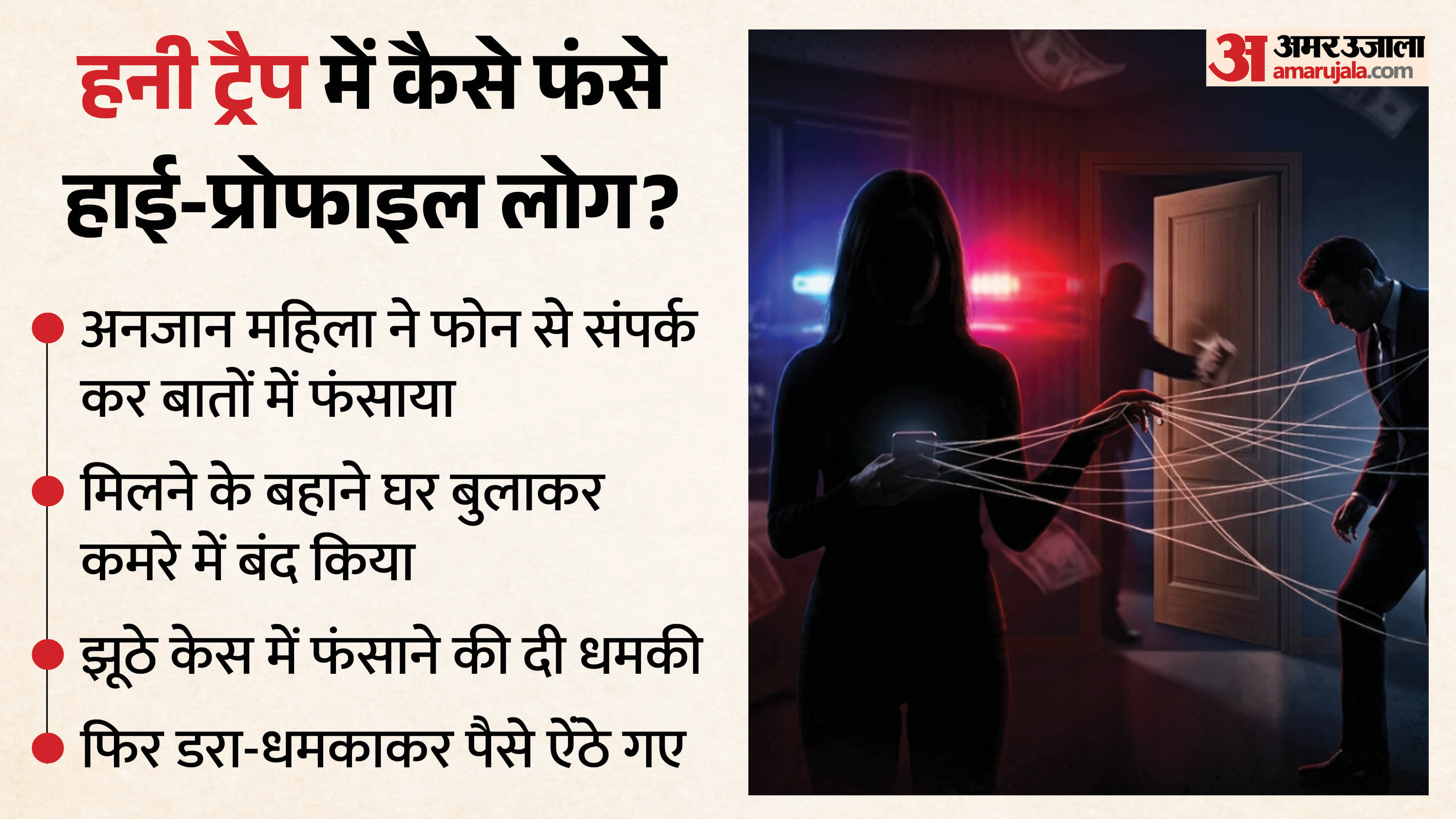 पुलिस ने हनीट्रैप गैंग का पर्दाफाश किया