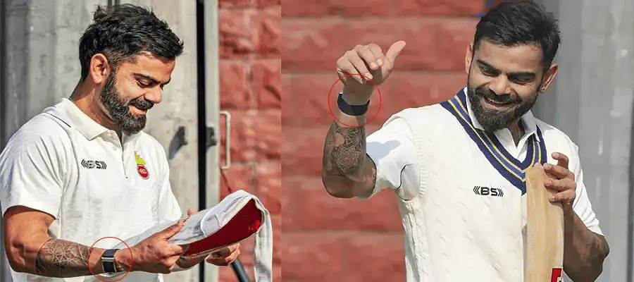 स्मार्ट वियरेबल पहन कर प्रैक्टिस करते आरसीबी के कैप्टेन विराट कोहली