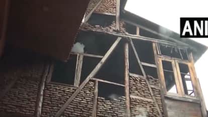 Fire broke out at Haba kadal two Fire man Injured.