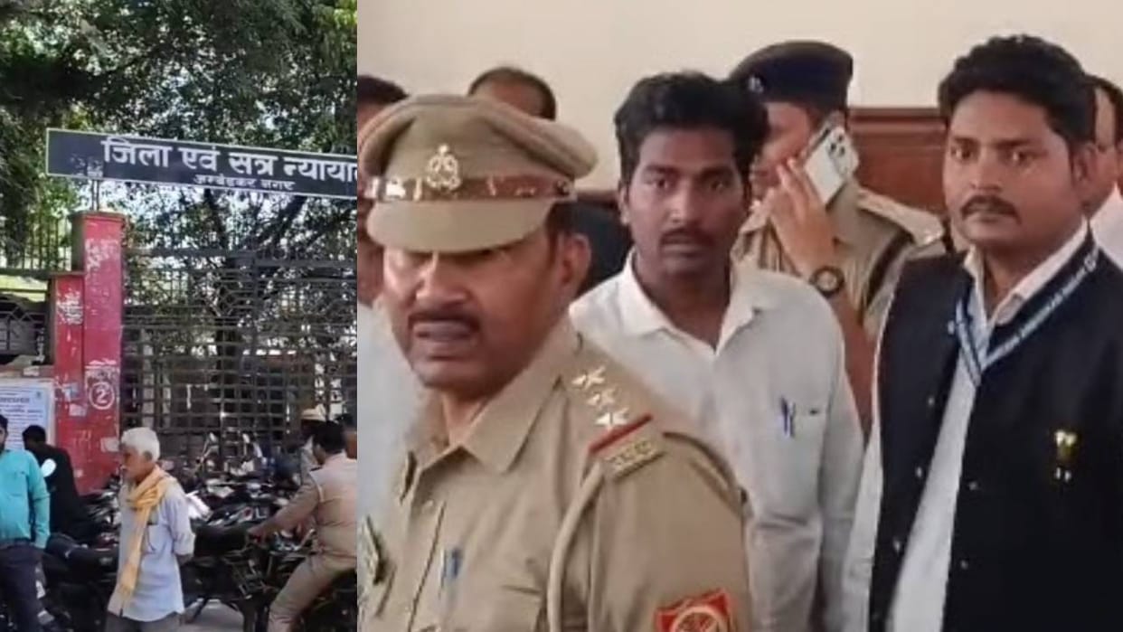 Police on alert after threat to bomb Ambedkar Nagar court.