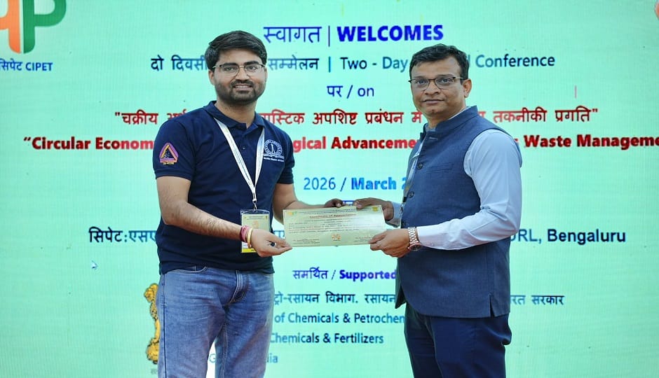 Bhaskar of Nainital honored with the Best Paper Award
