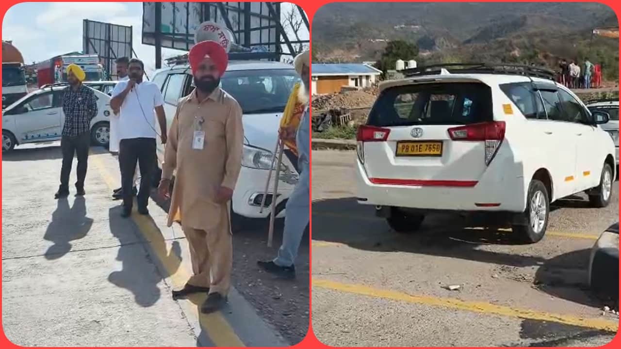 गरामोड़ बैरियर पर पंजाब के विभिन्न संगठनों का धरना प्रदर्शन।