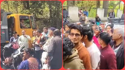 Gas Crisis in Himachal Villagers Block Traffic at Nohli Bridge in Hamirpur