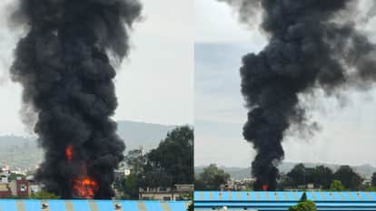 Tanker catches fire near truck union office in Jammu