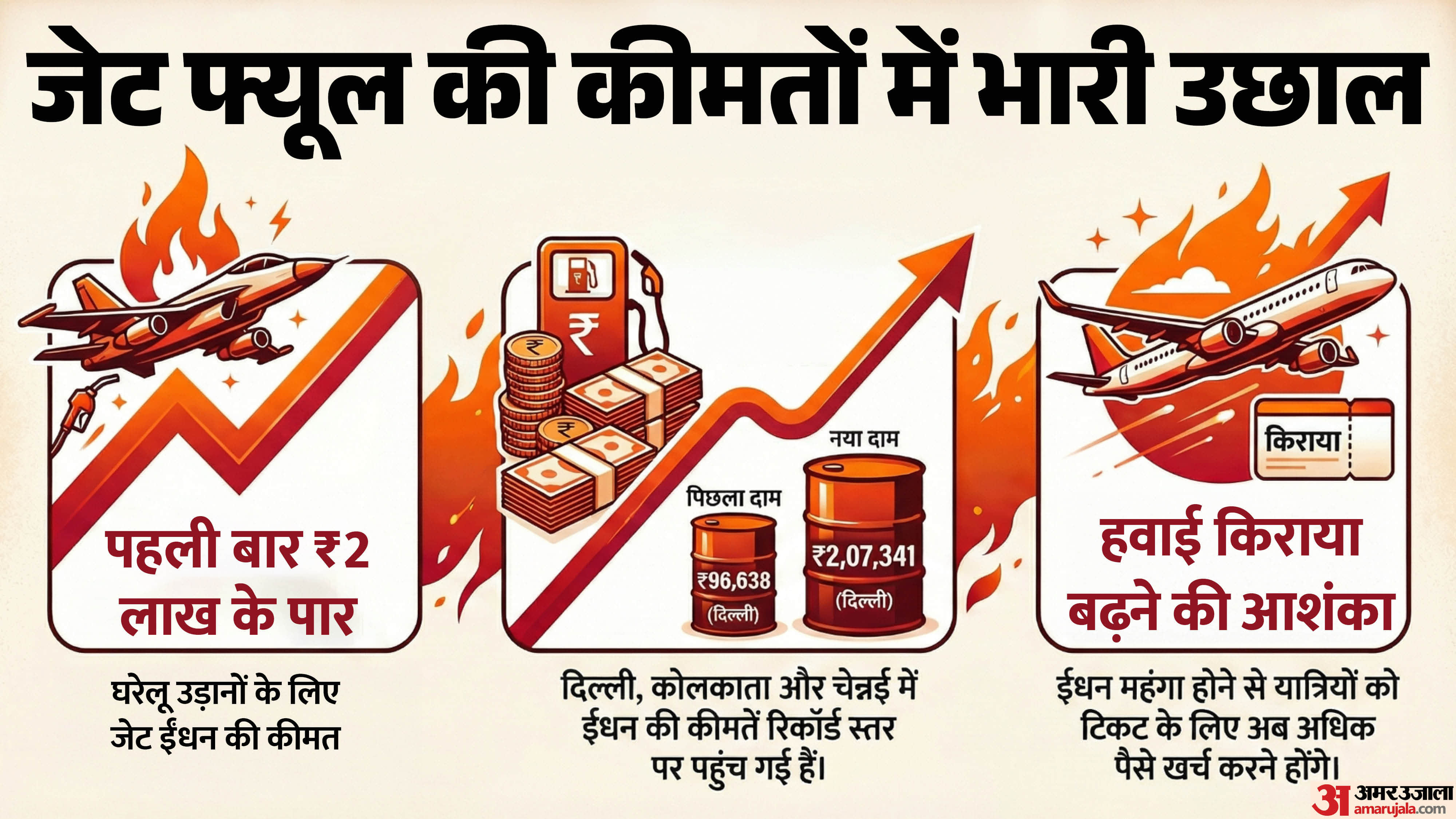 जेट ईंधन की कीमतों में भारी उछाल