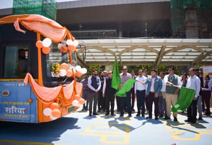 Lucknow: Three new buses connecting the airport to the city were launched, facilities will be available on the