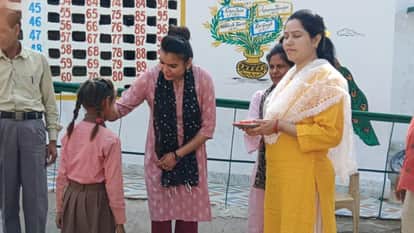 Lalitpur: Children welcomed to school on the first day of the new academic session