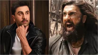 fan Called Ranbir Kapoor name ranveer singh and congratulated for Dhuranthar During Ramayana teaser launch