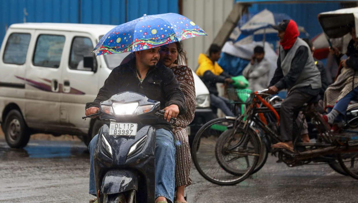 Weather Snowfall on Himalayan peaks due to Western Disturbance; rain in the plains as well temperatures drop