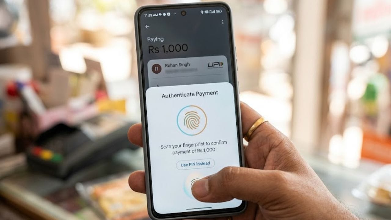 new upi rules april 1 2026 biometric authentication fingerprint payment guide