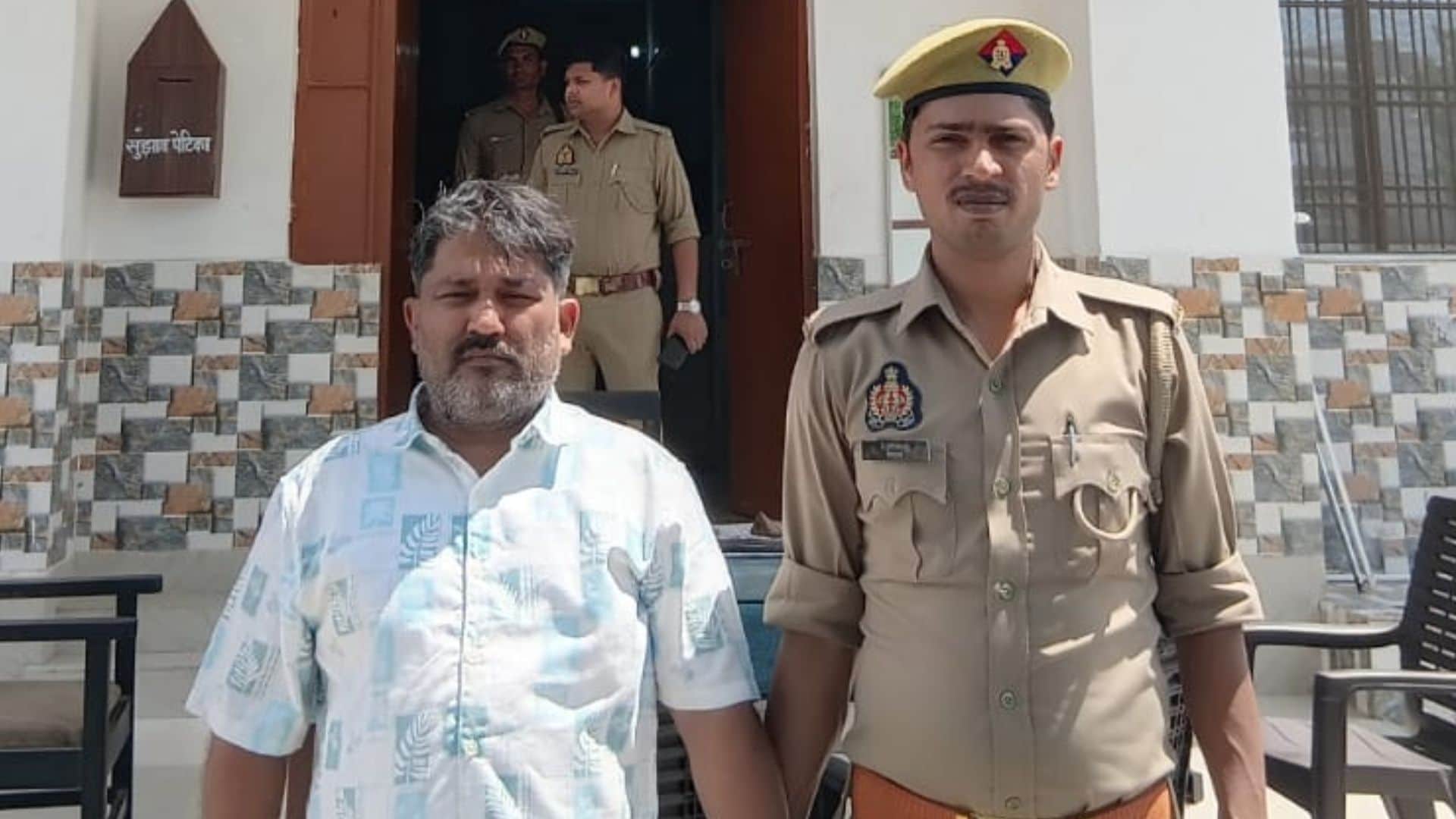 आजमगढ़ से पकड़ा गया आरोपी।