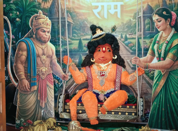 Hanuman JayantiA 900-year-old 12-foot-tall statue stands unsupported