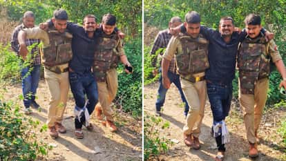 Encounter in Varanasi Smuggler Arrested Accomplice Flees Fired at Police While Attempting to Escape