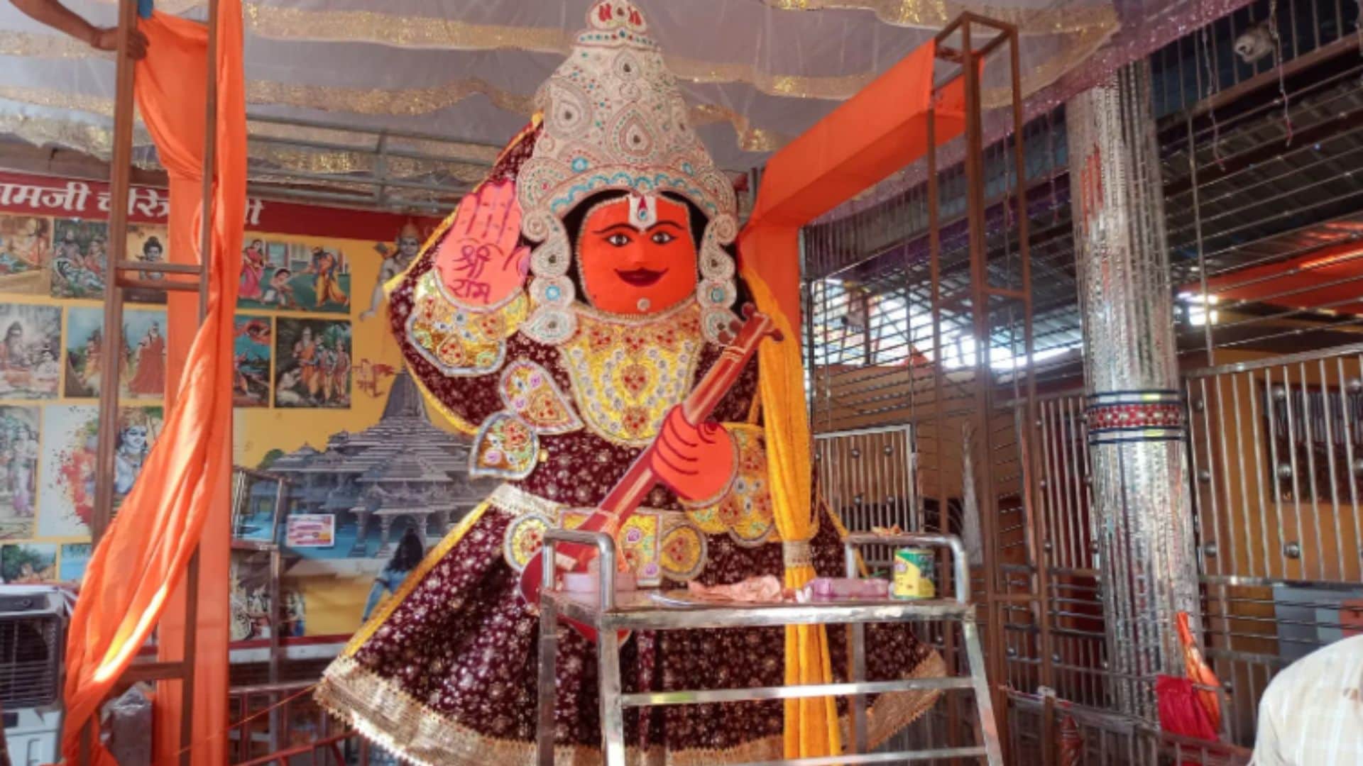 Hanuman JayantiA 900-year-old 12-foot-tall statue stands unsupported
