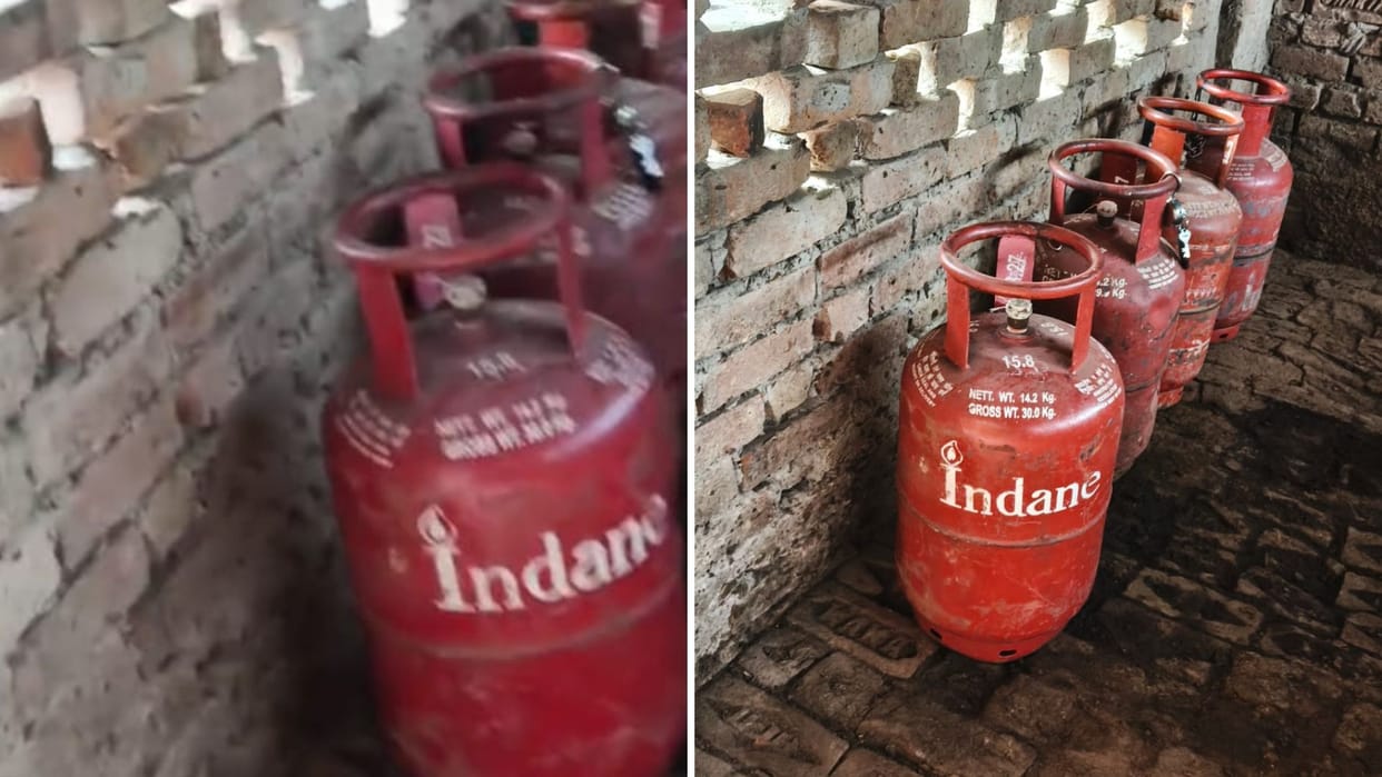 Illegal Gas Refilling Racket Busted 31 Cylinders Recovered Police Take Action in varanasi