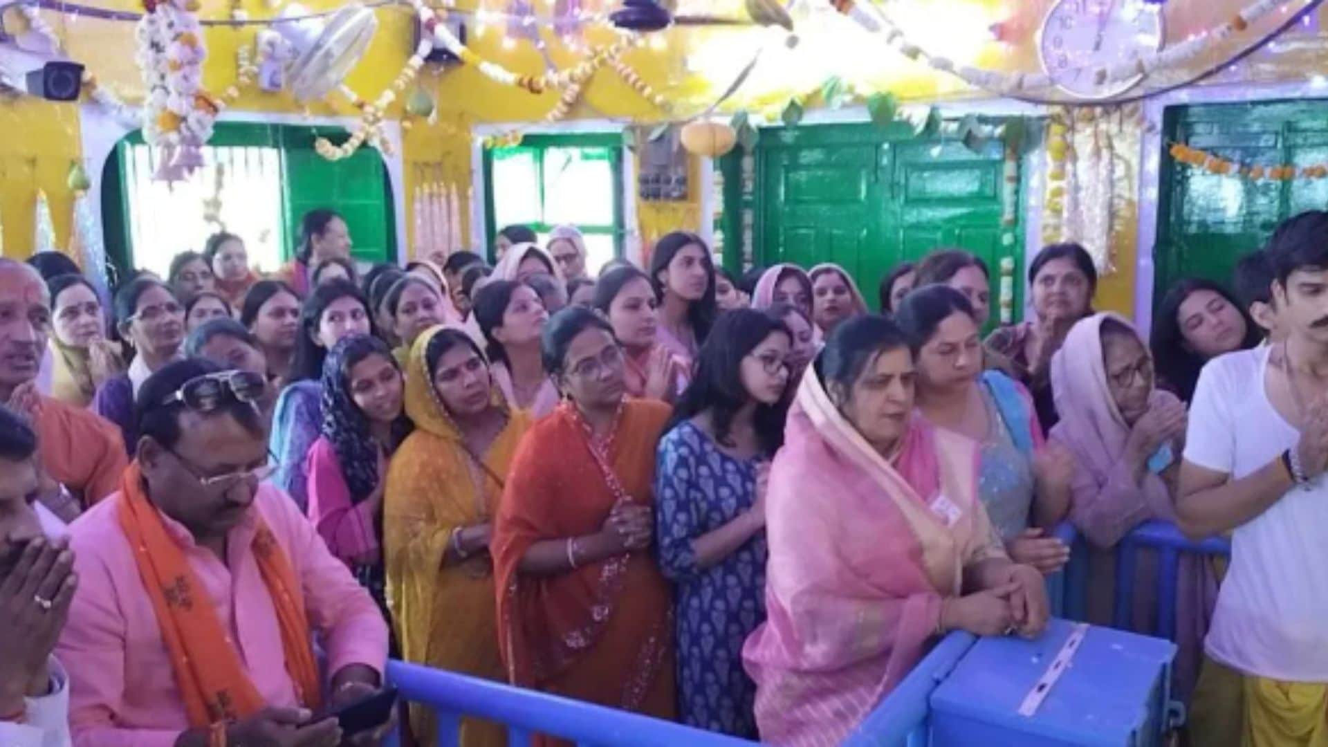 massive sea of devotees surged at 300-year-old Bajranggarh Balaji Temple on Hanuman Jayanti