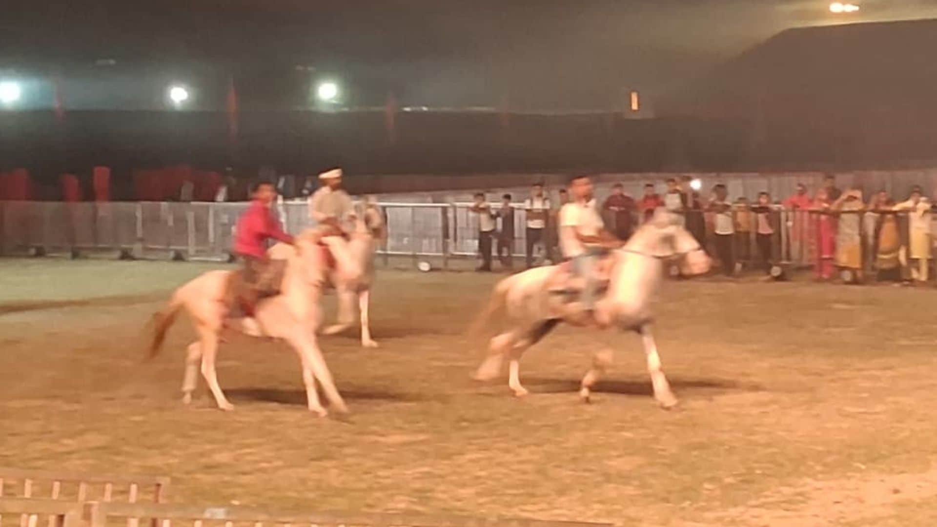samrat Vikramaditya Grand Spectacle in Kashi 3 Stages 18 Horses 2 Chariots Cm Mohan Yadav