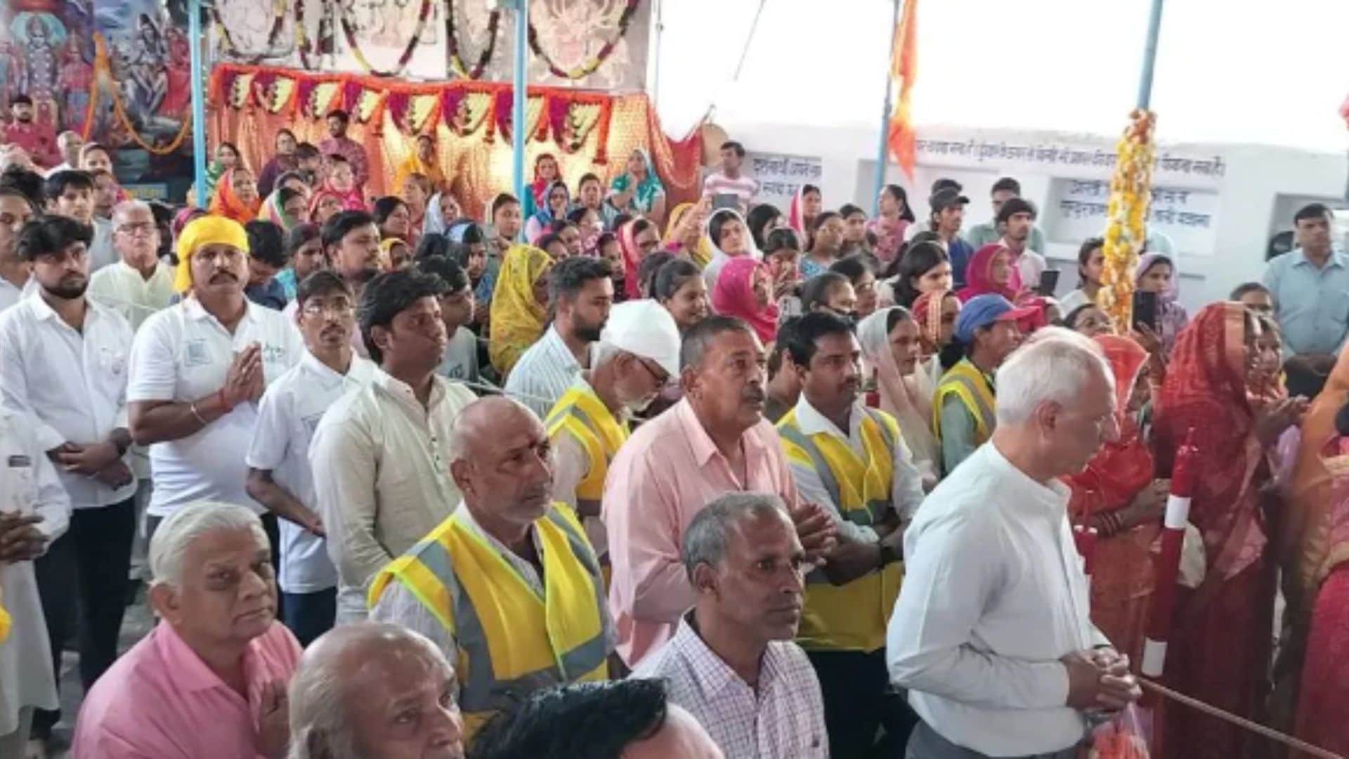 massive sea of devotees surged at 300-year-old Bajranggarh Balaji Temple on Hanuman Jayanti