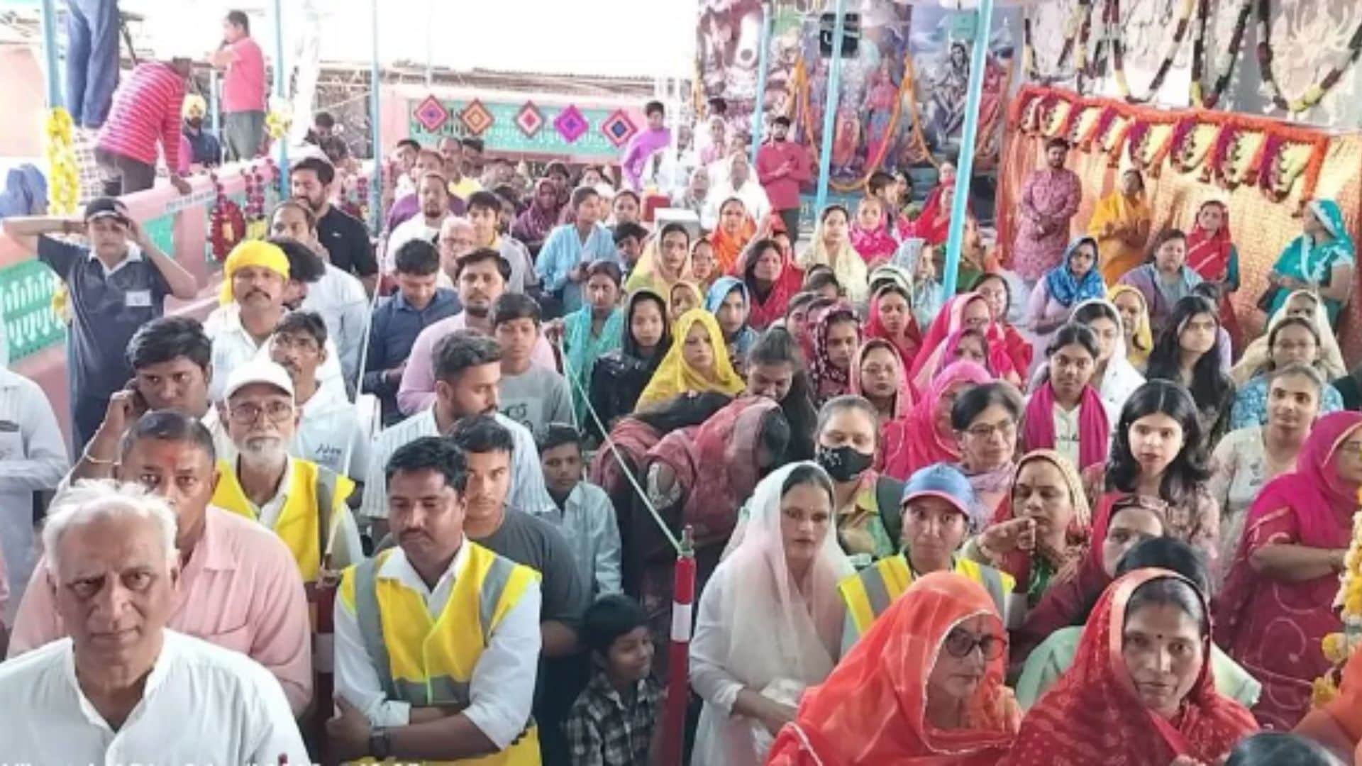 massive sea of devotees surged at 300-year-old Bajranggarh Balaji Temple on Hanuman Jayanti
