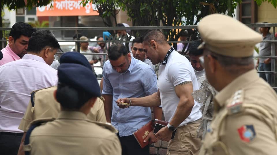 Punjab BJP Office Explosion Outside Wearing Saffron Scarf Around His Neck He Pulled Grenade Pin and Threw It